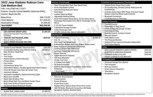 2022 Jeep Gladiator Rubicon