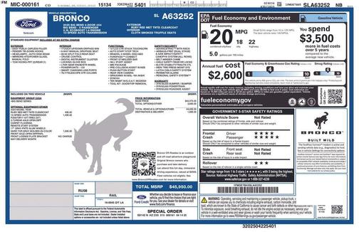 Ruby Red Metallic Tinted Clearcoat 2025 Ford Bronco Big Bend