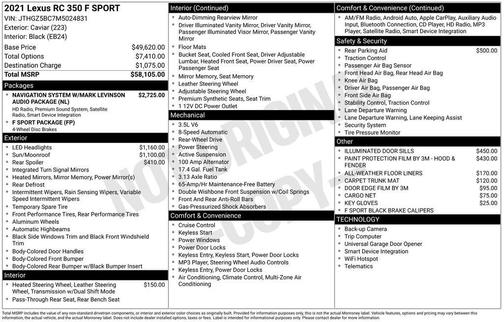 Caviar 2021 Lexus RC 350 F Sport