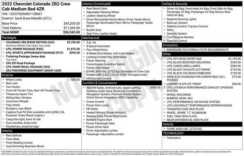 2022 Chevrolet Colorado ZR2