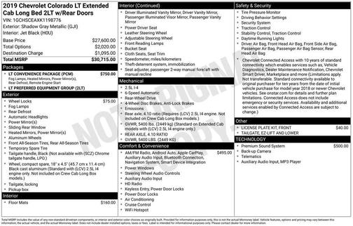 2019 Chevrolet Colorado LT