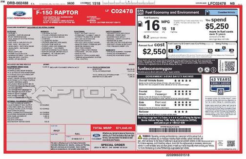 LEAD FOOT 2020 Ford F-150 RAPTOR
