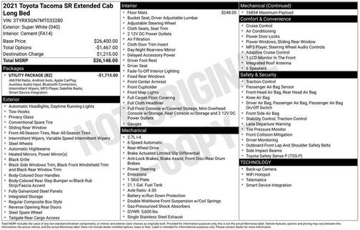 2021 Toyota Tacoma SR
