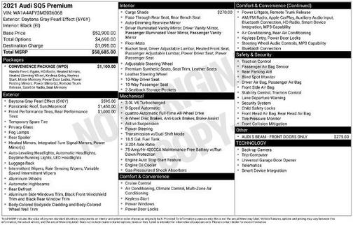 2021 Audi SQ5 3.0T QUATTRO PREMIUM