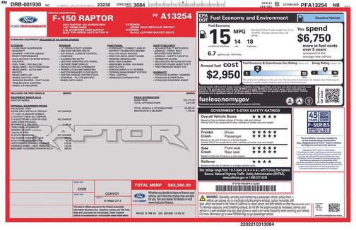 Azure Gray Metallic 2023 Ford F-150 Raptor