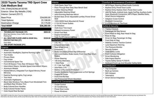 2020 Toyota Tacoma TRD Sport