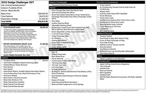 2022 Dodge Challenger SXT