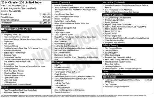 2014 Chrysler 200 Limited