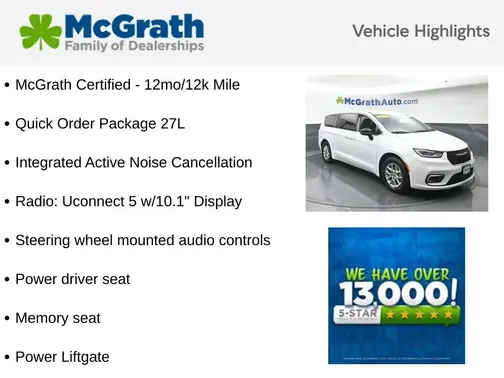 White 2024 Chrysler Pacifica Touring L