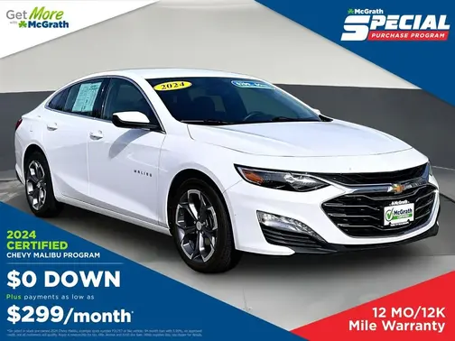 White 2024 Chevrolet Malibu LT