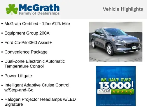 Gray 2022 Ford Escape SE