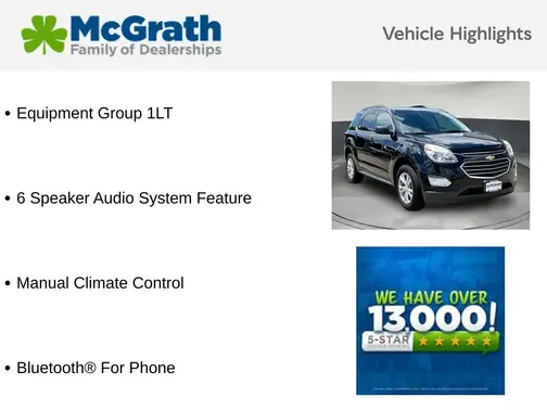 Black 2016 Chevrolet Equinox LT