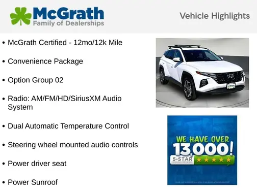 White 2023 Hyundai TUCSON SEL