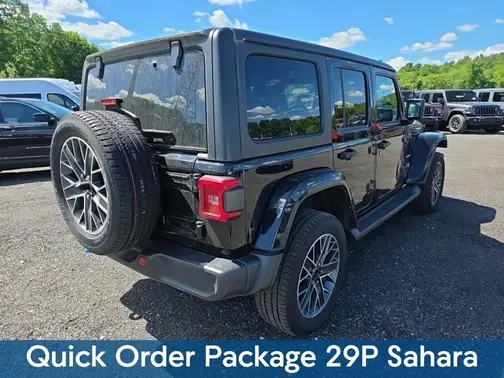 Black 2023 Jeep Wrangler Sahara 4xe