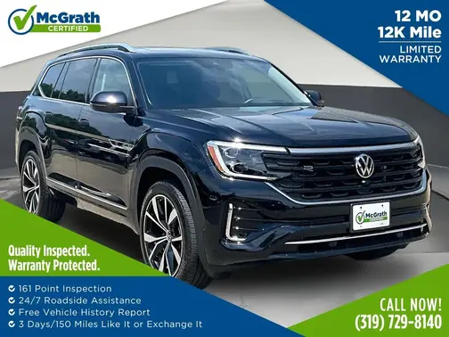 Black 2025 Volkswagen Atlas 2.0T SEL Premium R-Line