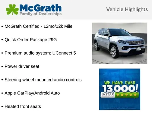 Silver 2025 Jeep Compass Limited