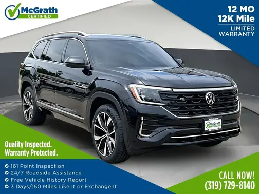 Black 2024 Volkswagen Atlas 2.0T SEL Premium R-Line