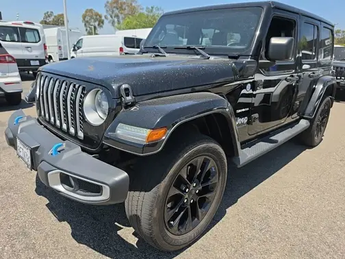 Black 2023 Jeep Wrangler Sahara 4xe