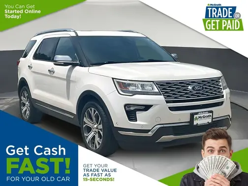 White 2018 Ford Explorer Platinum