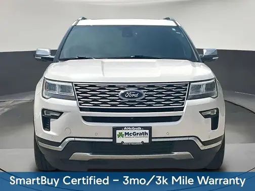 White 2018 Ford Explorer Platinum