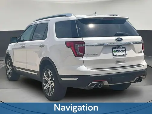White 2018 Ford Explorer Platinum