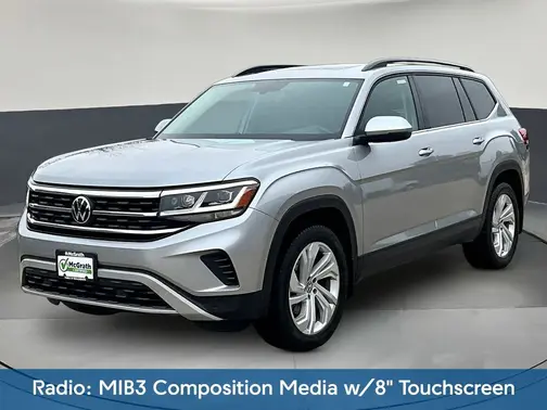 Silver 2023 Volkswagen Atlas 3.6L V6 SE w/Technology