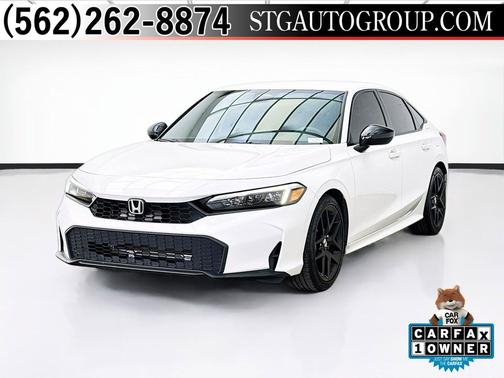 Platinum White Pearl 2025 Honda Civic Sport