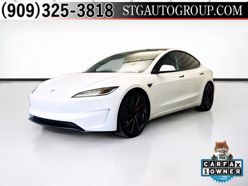 Pearl White Multi-Coat 2025 Tesla Model 3 Performance