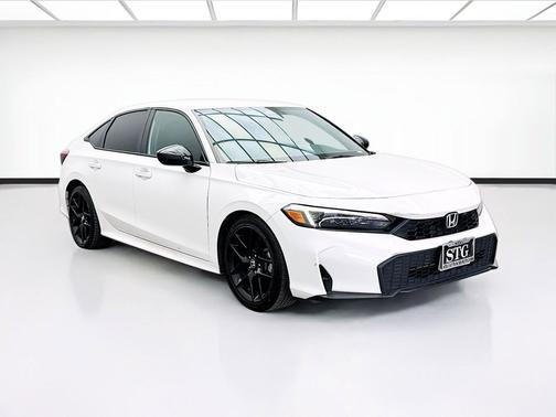 Platinum White Pearl 2025 Honda Civic Sport