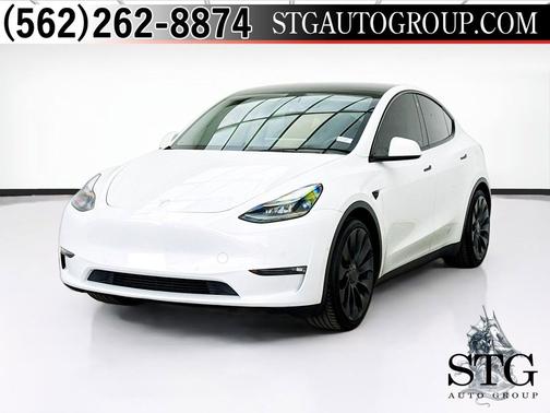 Pearl White Multi-Coat 2022 Tesla Model Y Performance Dual Motor All-Wheel Drive