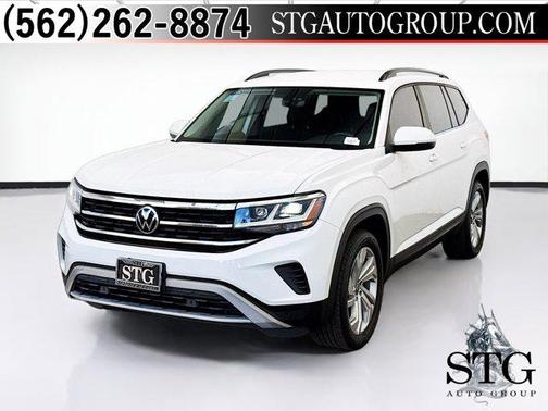 Pure White 2021 Volkswagen Atlas 2.0T SE w/Technology