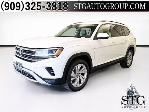 Pure White 2021 Volkswagen Atlas 3.6L SE w/Technology