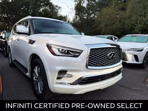 Moonstone White 2019 INFINITI QX80 Luxe