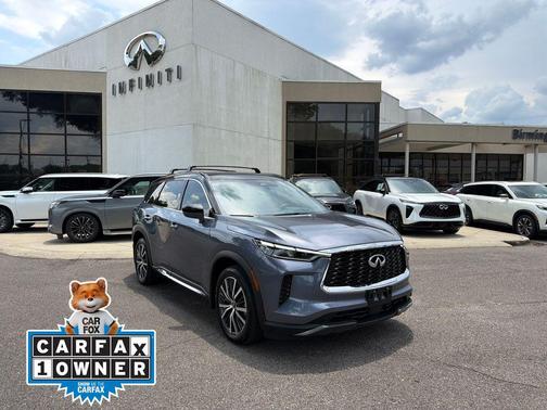 Moonbow Blue/Black Obsidian 2025 INFINITI QX60 AUTOGRAPH
