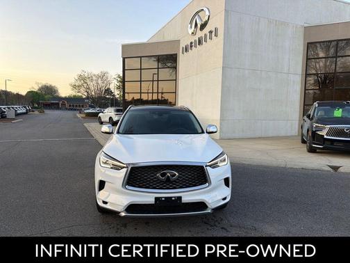 Lunar White 2024 INFINITI QX50 LUXE AWD