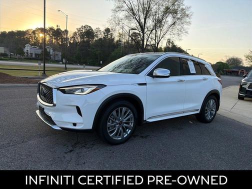 Lunar White 2024 INFINITI QX50 LUXE AWD