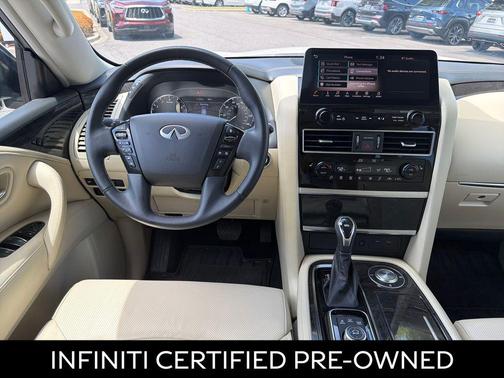 Moonstone White 2023 INFINITI QX80 Luxe