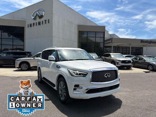 Moonstone White 2023 INFINITI QX80 Luxe