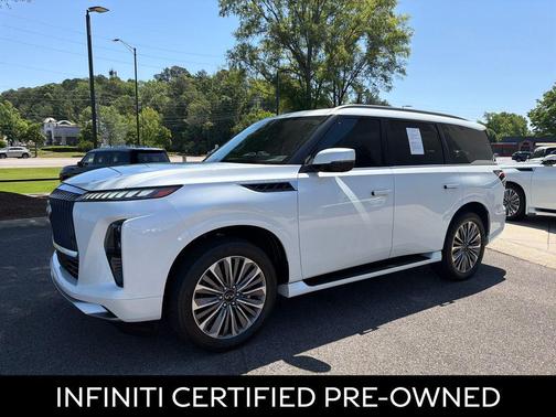Radiant White 2025 INFINITI QX80 SENSORY AWD