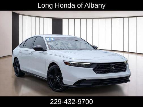 Platinum White 2023 Honda Accord Hybrid Sport-L