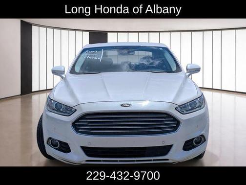 White 2013 Ford Fusion Hybrid Titanium
