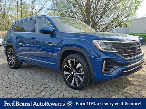 Mountain Lake Blue 2025 Volkswagen Atlas 2.0T SEL Premium R-Line