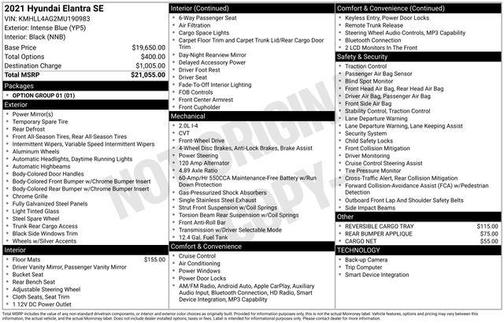 2021 Hyundai ELANTRA SE