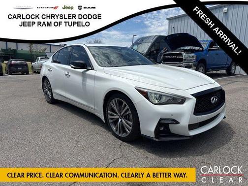 Pure White 2023 INFINITI Q50 3.0t SENSORY