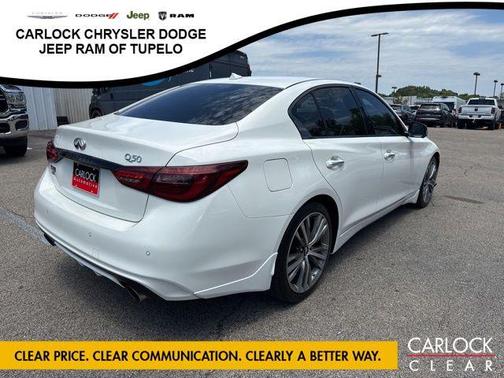 Pure White 2023 INFINITI Q50 3.0t SENSORY