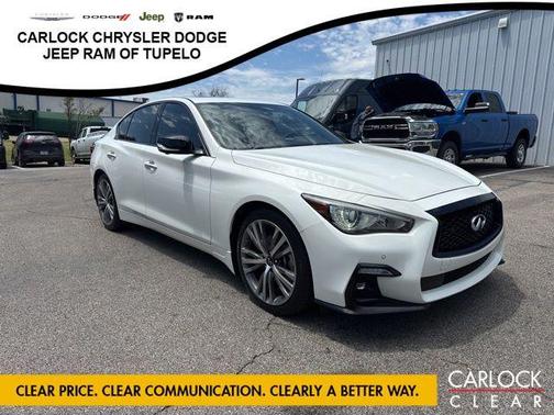 Pure White 2023 INFINITI Q50 3.0t SENSORY