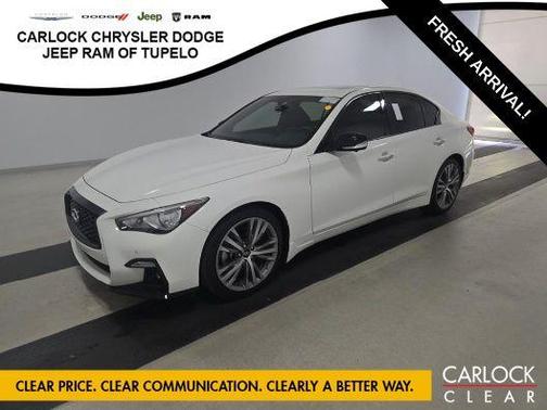 Pure White 2023 INFINITI Q50 3.0t SENSORY