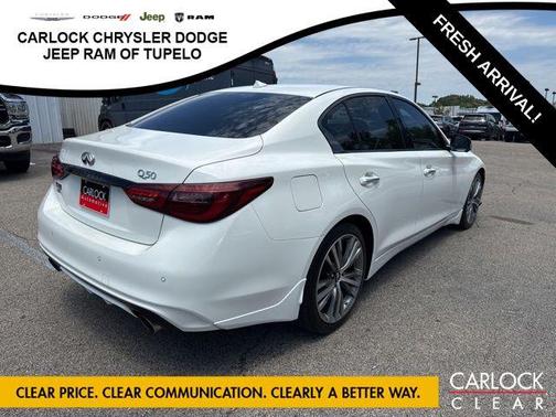 Pure White 2023 INFINITI Q50 3.0t SENSORY
