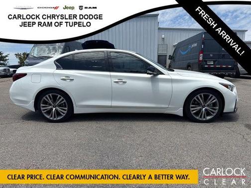 Pure White 2023 INFINITI Q50 3.0t SENSORY