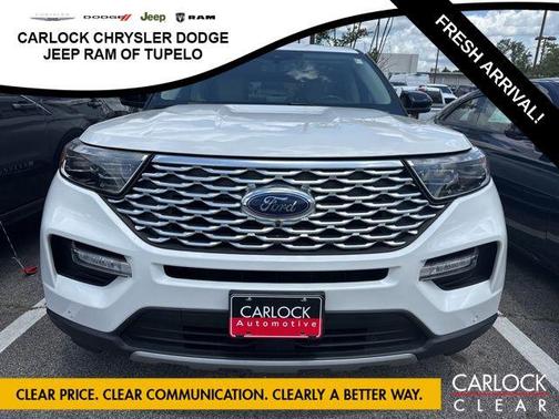 STAR WHITE MET TRI-COAT 2020 Ford Explorer Platinum